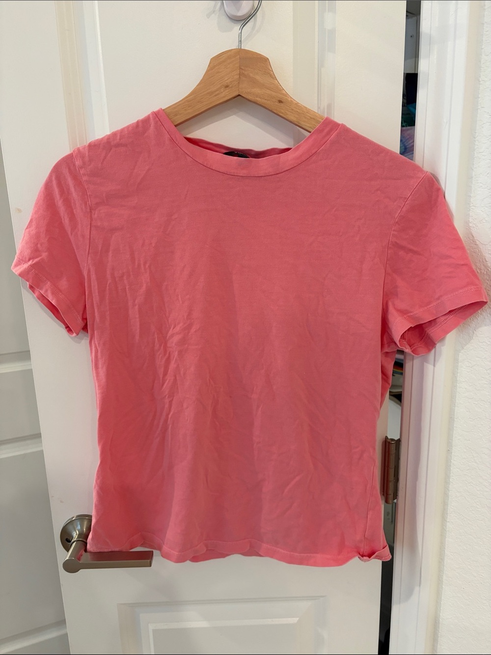 Theory Soft Pink Short Sleeve Crewneck Tee